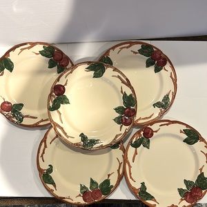 Vintage Franciscanware Apple plates set 5